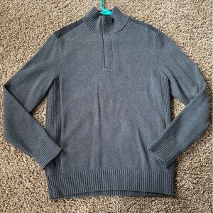 CALVIN KLEIN Quarter Zip Sweater Size M Mock Neck Preppy